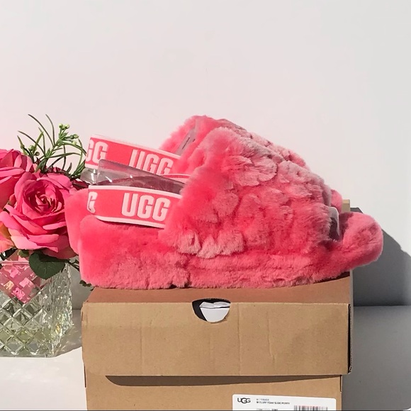 UGG Fluff Yeah Slide Poppy - Picture 6 of 9